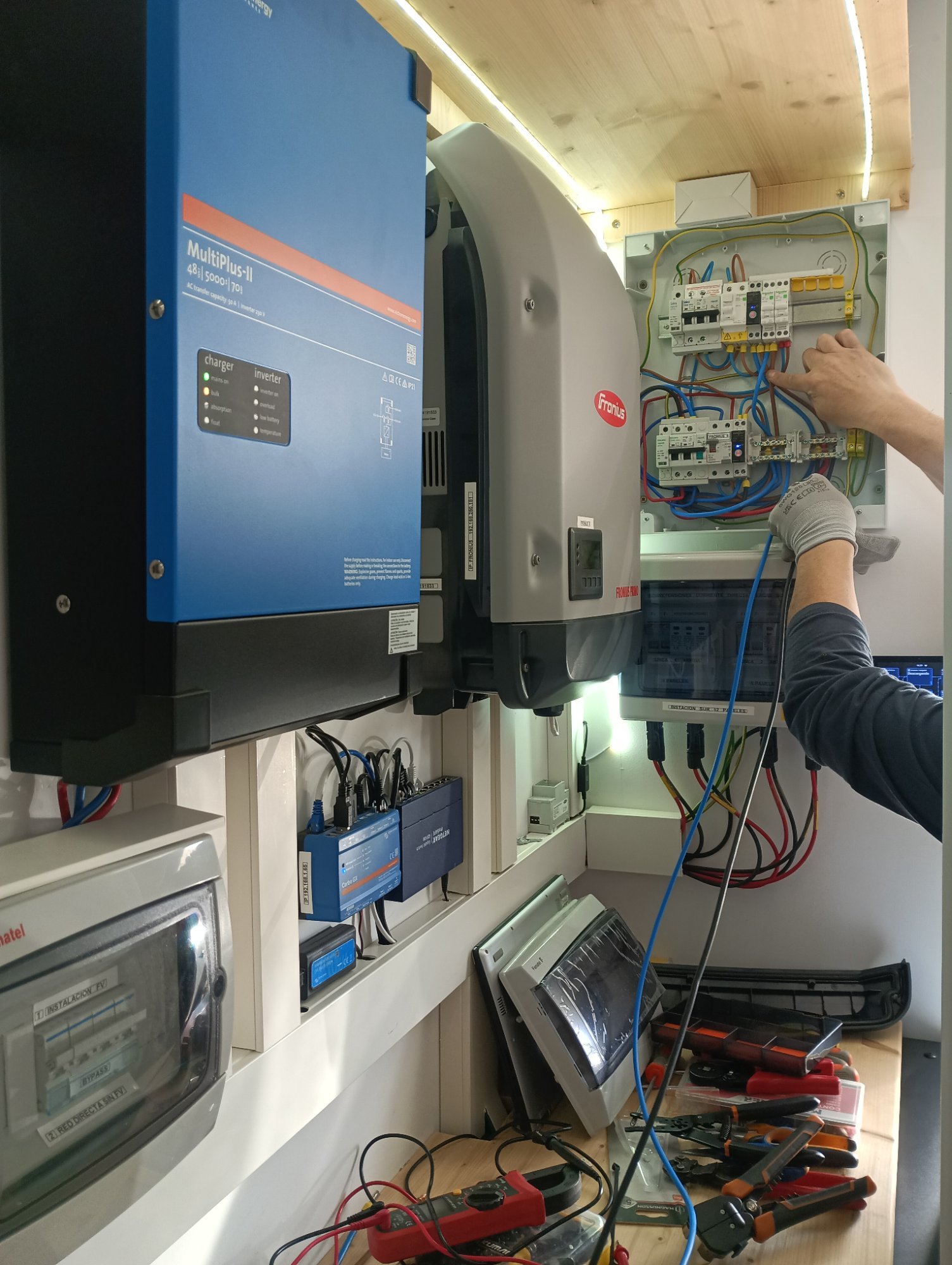 Installation onduleur Fronius et tableau électrique — Activity Group