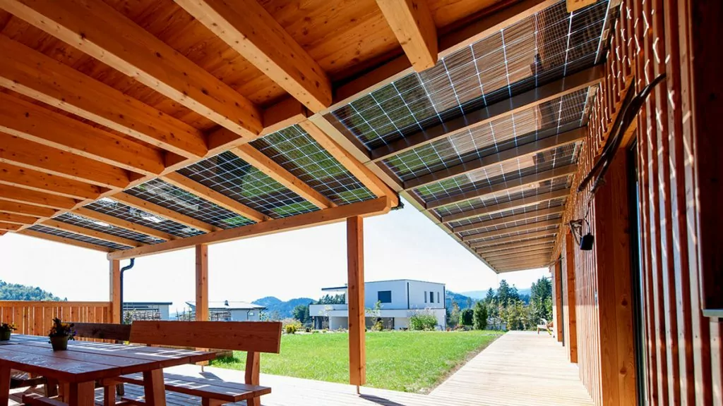 Pergola photovoltaïque installée